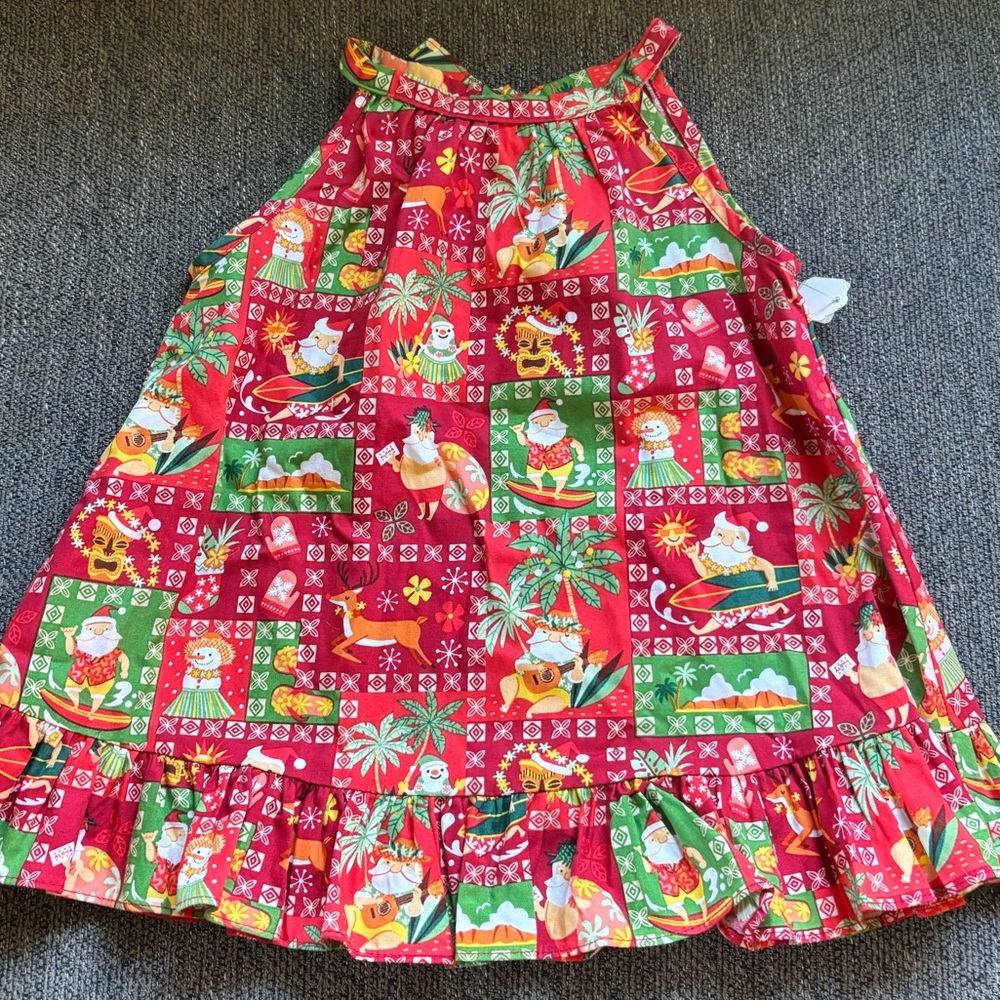 New Strawberry Guava Hawaiian Made Christmas Dress 24 Months RJC Hawaii Santa